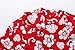 Men's Hawaiian Shirt Aloha Shirt L Red Hibiscus