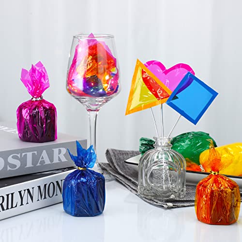 Outus OUTUS-CELLOPHANE WRAPS-01 104 Pieces Cellophane Wrap Paper Color Cellophane Cello Sheets thumb #1