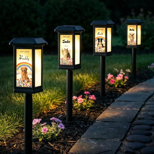Cadeau sympathie animal avec photo et date personnalisées pour cour extérieure