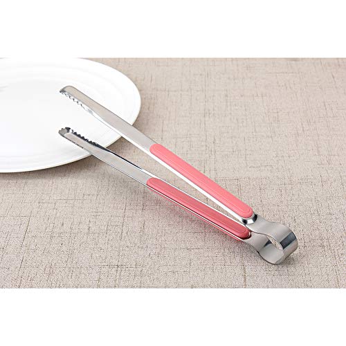 Stainless Steel Kitchen Tongs Cooking Utensils Barbecue Baking Ice Salad Serving Tongs with Non-Slip Easy Grip Handle (Blue) - Image 4