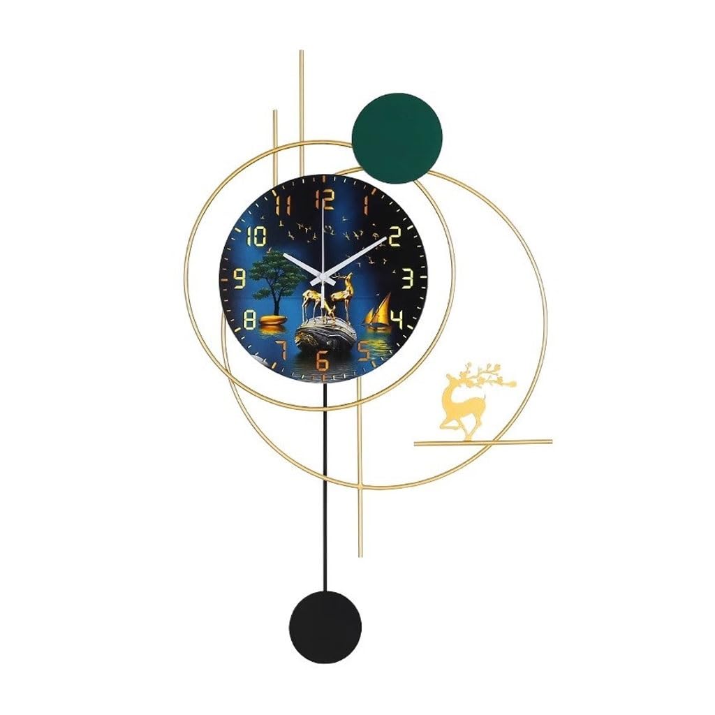 GFHTRELY Wall Clock Restaurant Wall Clock Living Room Home Fashion Simple Creative Clock Wall Decoration Clock Clock