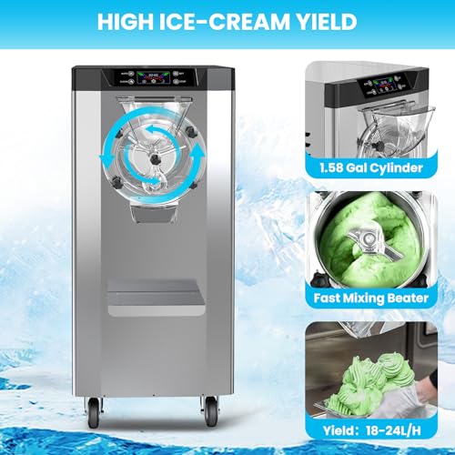 GAOMON Commercial 4.8-6.3 Gal/Hr Hard Serve Ice Cream Maker Machine の商品画像 5