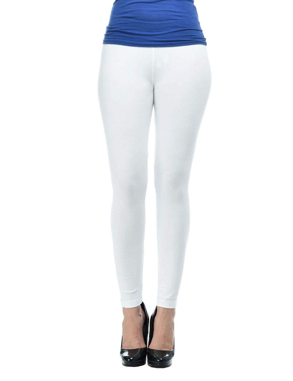 Frenchtrendzwomens Slim Fit Cotton Spandex Ankle Length Leggings