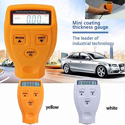 Thickness Meter GM200 Coating Thickness Gauge Lacquer Metal Film Tester Tool (Bubble Bag Packaging, No Battery Delivery) Gauge Tester (Color : White)