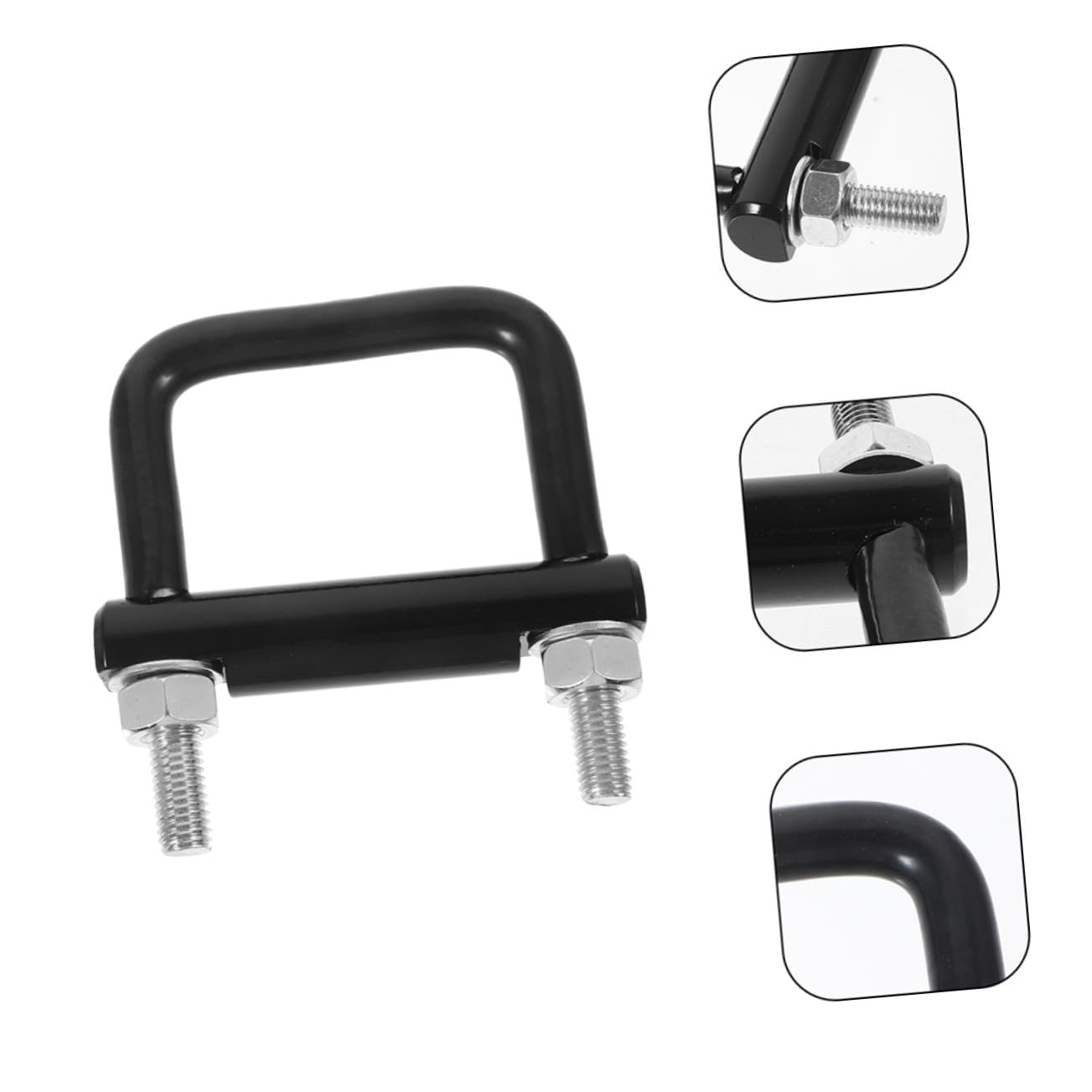 Mikinona 2 Piezas Grillete de Remolque de Metal Negro Abrazadera Tensora de Enganche Antitraqueteo Fijación Resistente para Acoplador de Remolque Uso Seguro