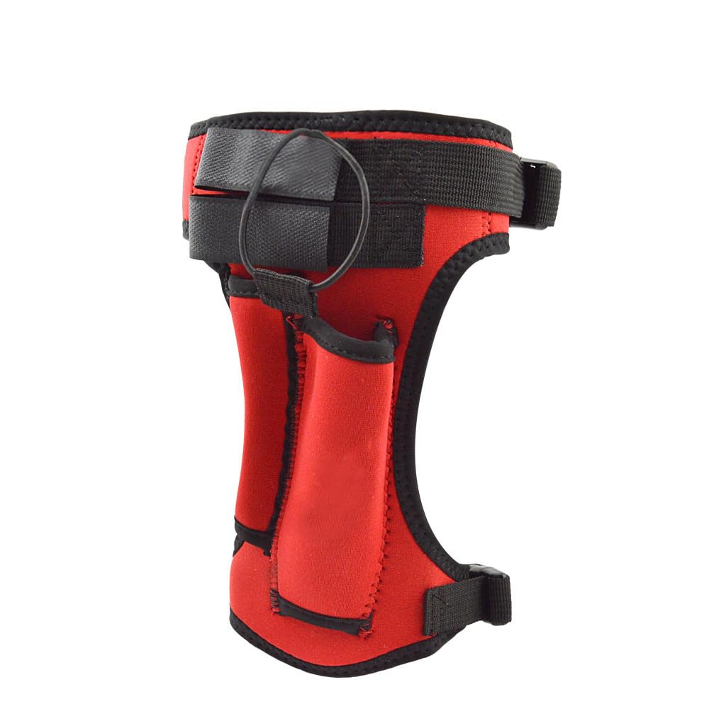POFET 1 PCS Neoprene Leg Strap,Adjustable Scuba Diving Wrap Sheath with 2 Pockets for Hiking Rafting Boating Fishing Snorkeling