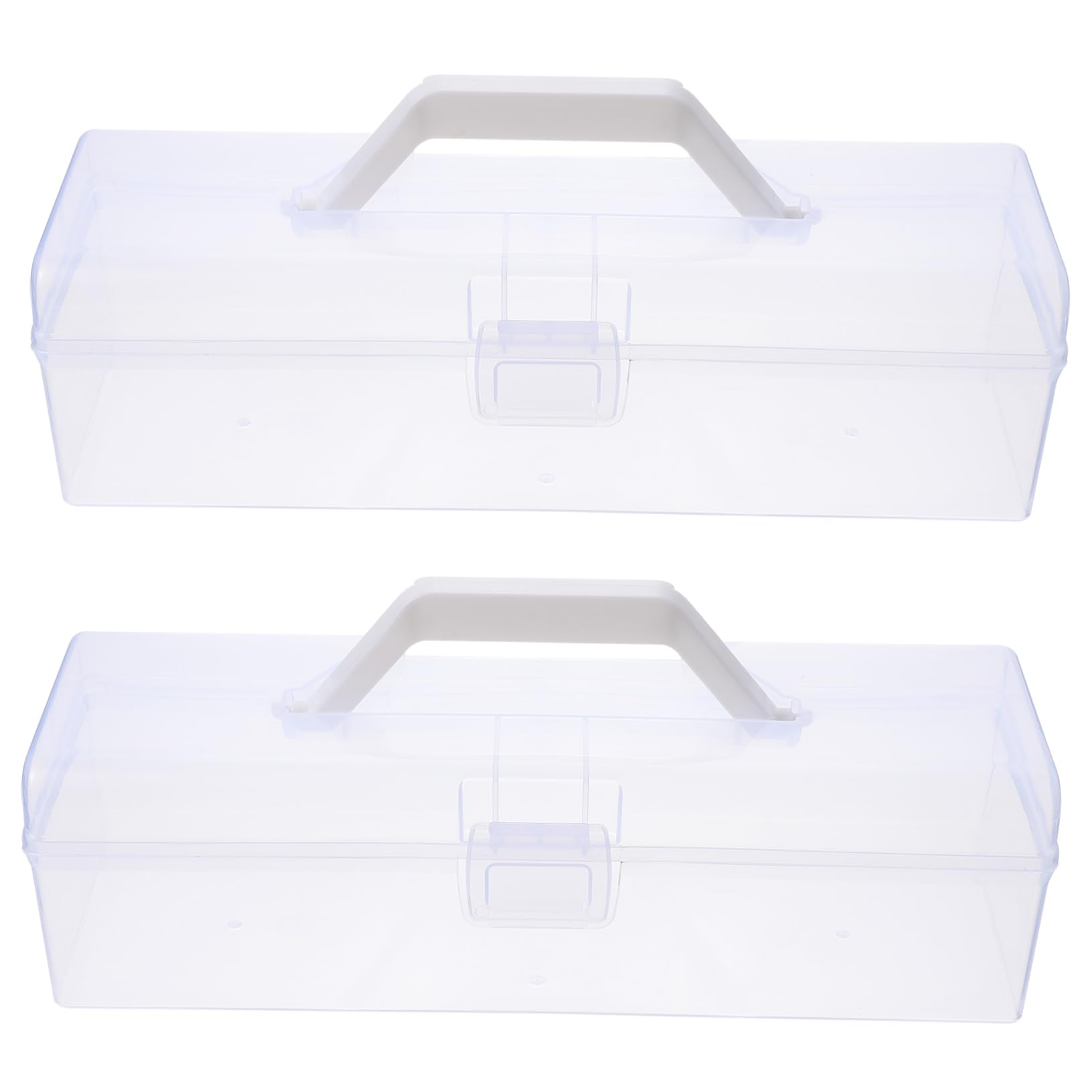 ERINGOGO 2 Pcs Transparent Storage Box for Calligraphy Tools Lightweight and Portable Art Supply Organizer Durable Design for Easy Viewing and Convenient Use