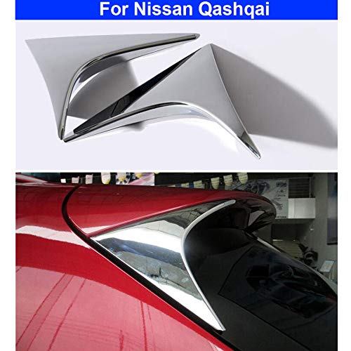 rong-car1 2 Pz Chrome Posteriore Aletta Laterale Aletta Triangolo Copertura Trim Modanatura Decorazione Per Qashqai 2014 2015 2016 2017 2018 2019 2020