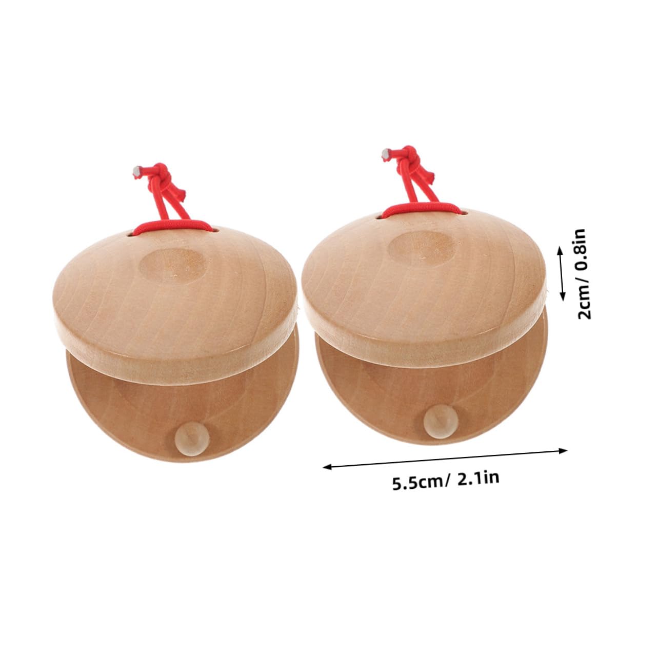 Generic Small Percussion Wood Castanets 6pcs Finger Instruments Diy Musical Toys for Boys and Girls Adults Easy to Carry