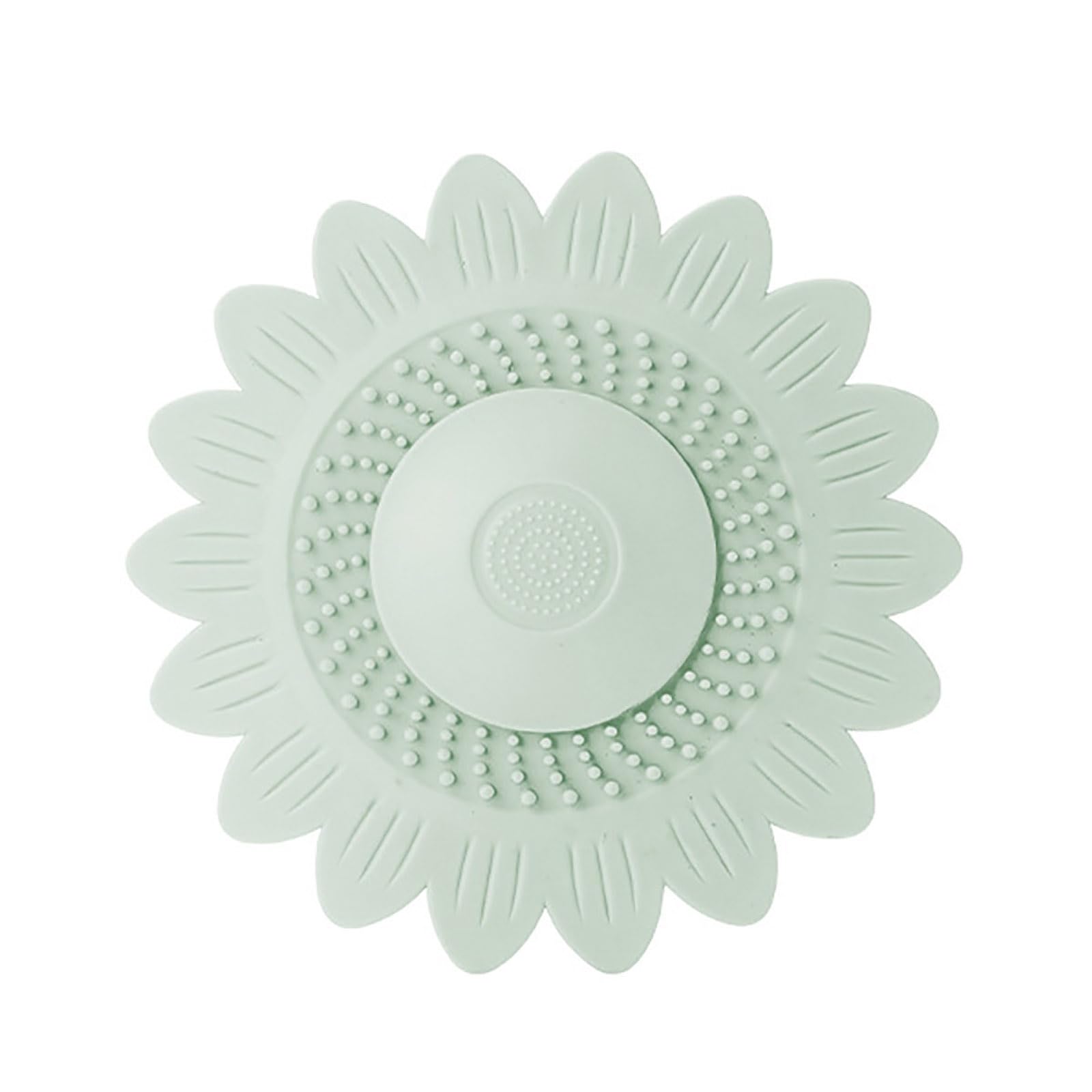 Kalttoy Green Floor Drain Plug Shower Bathtubs Drain Covers Tub Stopper Kitchen Sink Stoppers Hair Catcher Floor Covers Silicone Bathtubs Hair Stopper Catcher