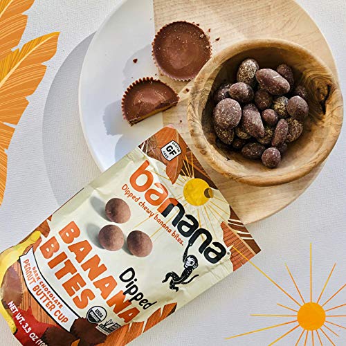 Barnana Organic Peanut Butter Cup Chewy Banana Bites, 3.5 Ounce Bag #TOP3