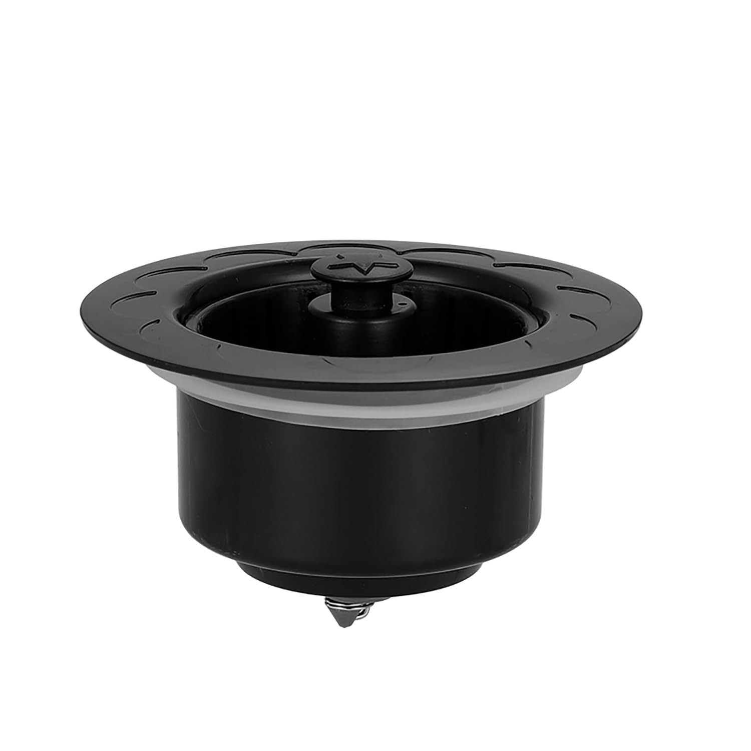ZPUFAWPop-up Sink Strainer 3-in-1 Kitchen Sink Drain Strainer Stopper Universal Odor Resistant Sink Drain for US Standard 3-1/2 inch Drain Filter (Black)