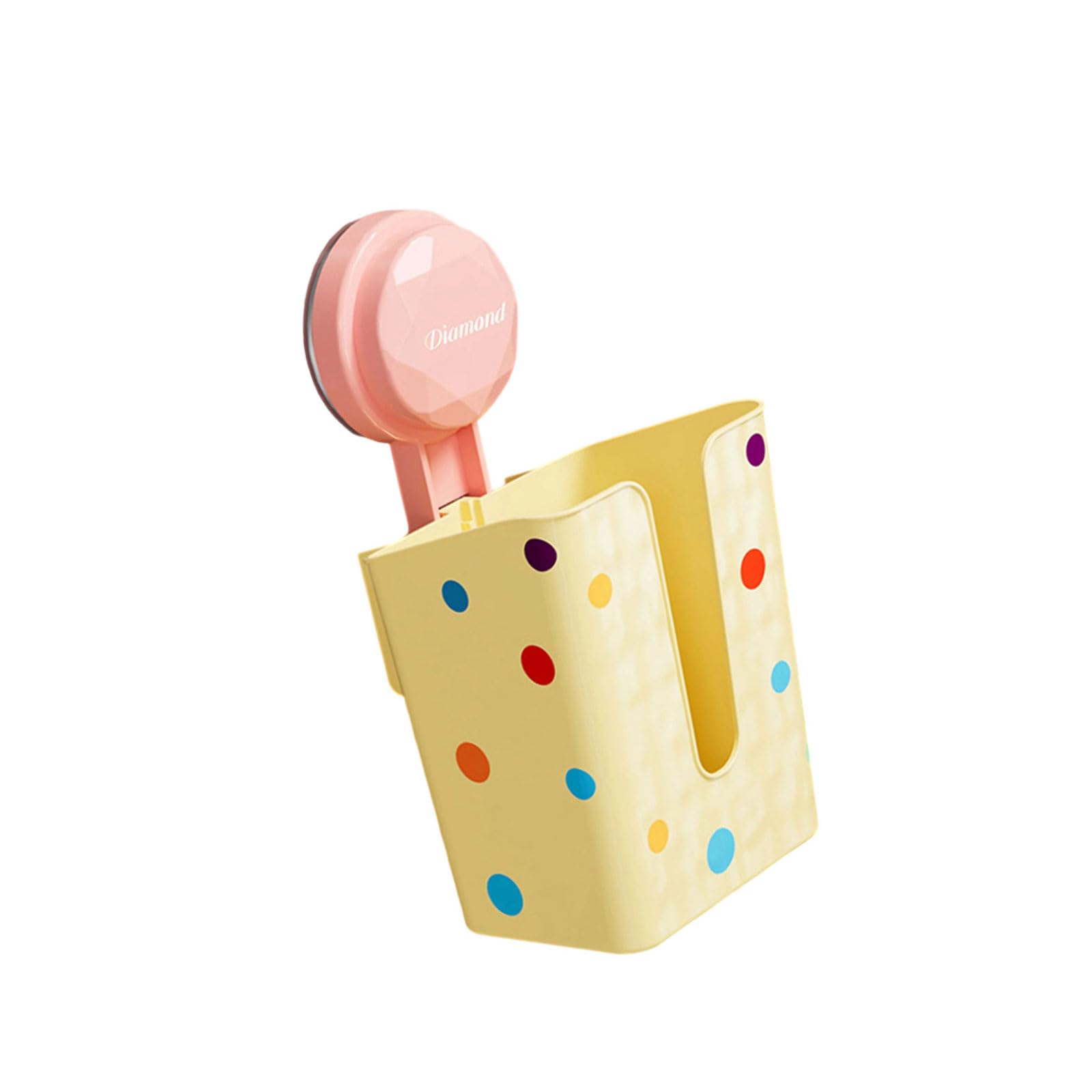 Nucelit Multipurpose Suction Mounted Container for Facials Tissues Wet Organiser Bathroom Essential Suction Cup Wet Holder