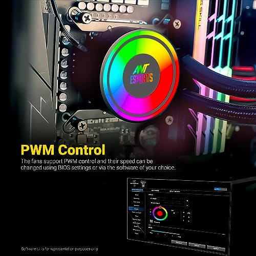 Ant Esports ICE-240 240mm Addressable RGB 2600RPM AIO I CPU Liquid Cooler - Black I Support Intel - LGA115X/1200/1700/1366/2011/2066 , AMD -... - Image 4
