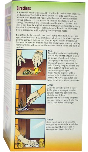 Image of System Three SculpWood Paste Wood Epoxy Filler, 1 Quart Kit