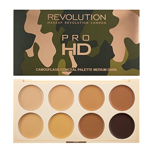 Makeup Revolution Ultra Pro HD Camouflage Cream, Medium Dark, 12 Ounce