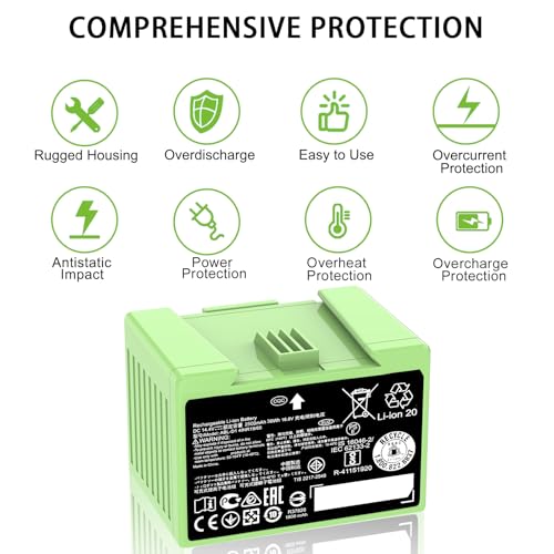 Image of ABL-D1 36Wh Battery for iRobot Roomba i7 i7+ j7 j7+ 7150 7158 7556 7558 i3 i3+ i4 i4+ i8 i8+ and e5 e6 5150 6198 Replacement Battery for Roomba i and e and j Series 2500mAh