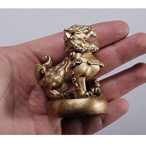Statues de Chiens Fu Feng Shui : Accessoires Prospérité en Laiton - 2