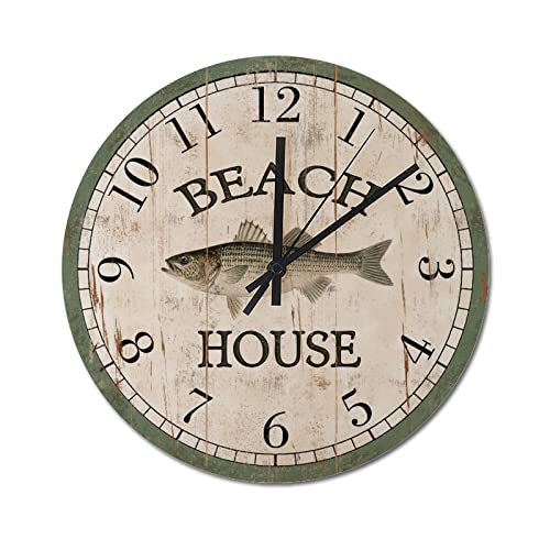 Horloge murale rustique à quartz : la solution déco rétro et facile à lire