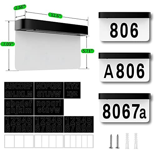 House Numbers Solar Powered, HomLxcIar LED Lighted Address Plaque Numbers for House, 2 Lighting Modes Modern House Number Sign for Outside Home Yard Outdoor Street - Image 6