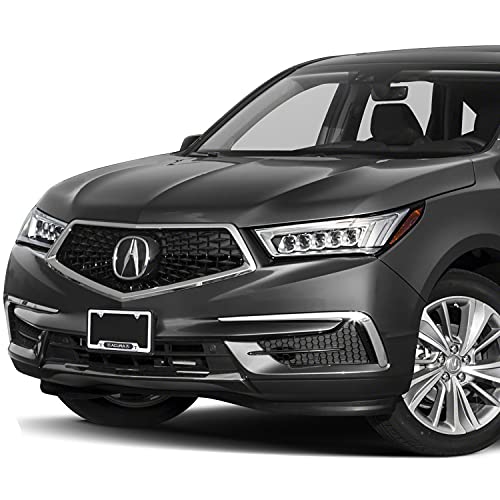 2Pcs Newest License Plate Frame, 4 Hole Chrome Stainless Steel With Screw Caps Cover Set Suit, Applicable To Us Standard Car License Frame Compatible With Acura Most Models #TOP4