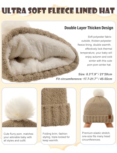 Kids Hat Scarf Gloves Set Girl Ages 3-5 4-6, Toddler Winter Fleece Lined Beanie Hats Mittens 2t Boys Baby 6-12 9 12-18 Months3