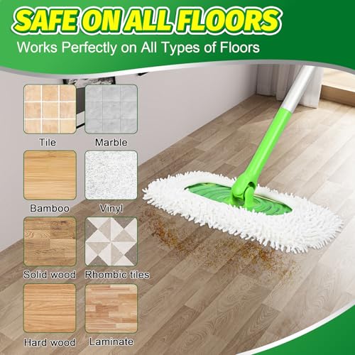 4-Pack-Reusable-Microfiber-Mop-Pads-Compatible-with-Swiffer-Sweeper-Dry-Sweeping-Cloths-Wet-Pad-Refills-for-Wet-Dry-Washable-Pads-Refills-for-Household-Cleaning-Mop-is-not-Included