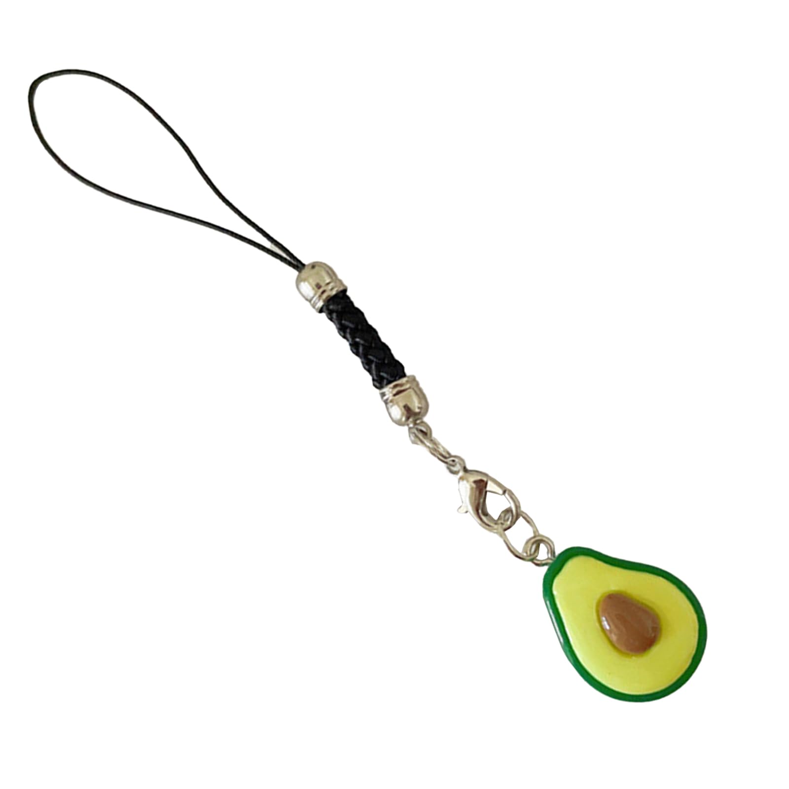 GMBYLBY Avocado Shape Resin Phone Charm Fruit Lanyard Keychain Fashion Accessory Bag Pendant Keyring for Phones and