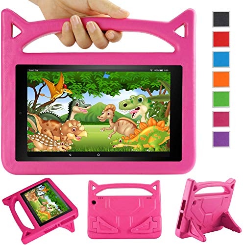 REAL-EAGLE - Funda para tablet Kindle Fire HD 8 (10ª generación 202020) y Fire HD 8 Plus 2020 lanzamiento, mango ligero a prueba de golpes con funda para niños para 2020 Fire HD 8 pulgadas