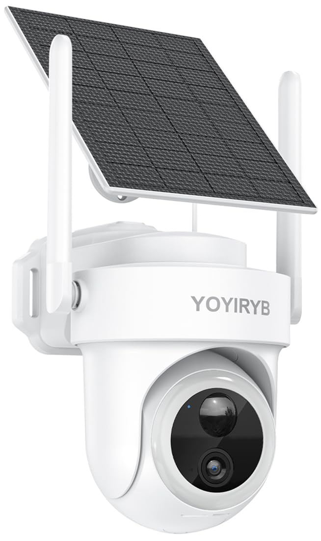 YOYIRYB 4K Wireless Outdoor Security Camera with Solar Panel – Single Add-on Unit, Requires Base Station, Not for Standalone Use, No WiFi Direct