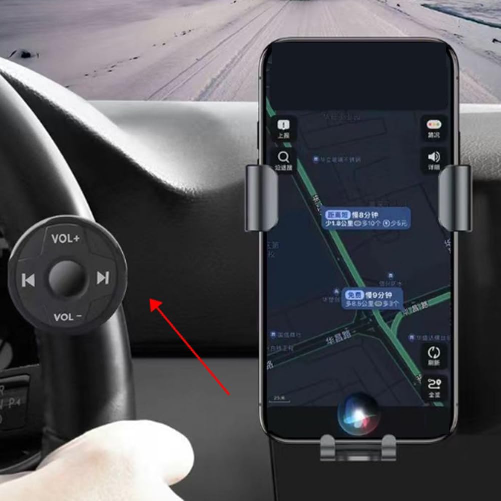 Receptor USB AUX para Coche BotóN Multimedia InaláMbrico Bluetooth Volante del Coche BotóN MultifuncióN Control Remoto