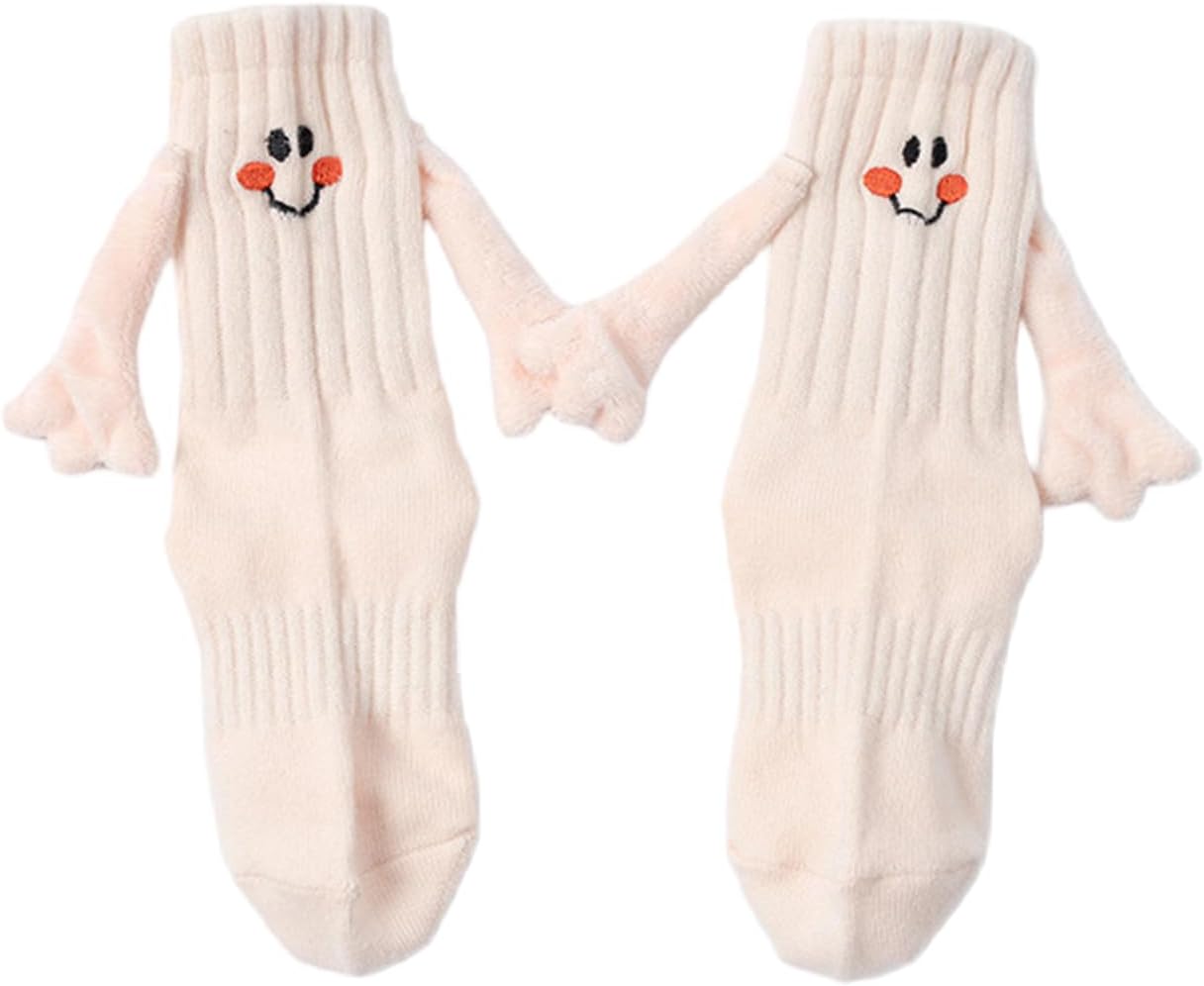 Honganda Funny Kids Baby Girl Boy Holding Hands Socks - Silly Smile Crazy Novelty Gift for Toddlers 1-9 Years