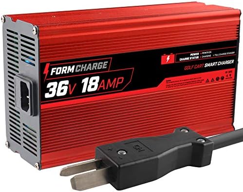 FORM 18 AMP Battery Charger for 36 Volt Club Car, EZGO & Yamaha Golf Carts with Crowfoot Plug