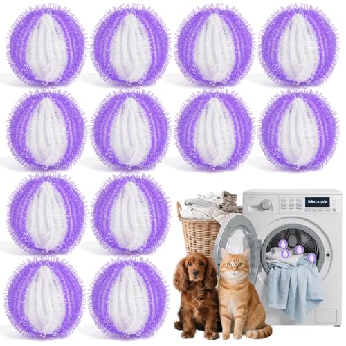 12 Pcs Atrapa Pelos Lavadora,Quita Pelos Mascota