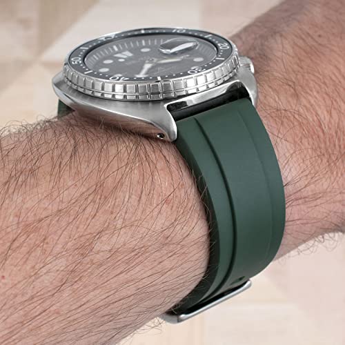 Image of StrapHabit Quick Release Rubber Watch Strap Band FKM 20mm 22mm 24mm