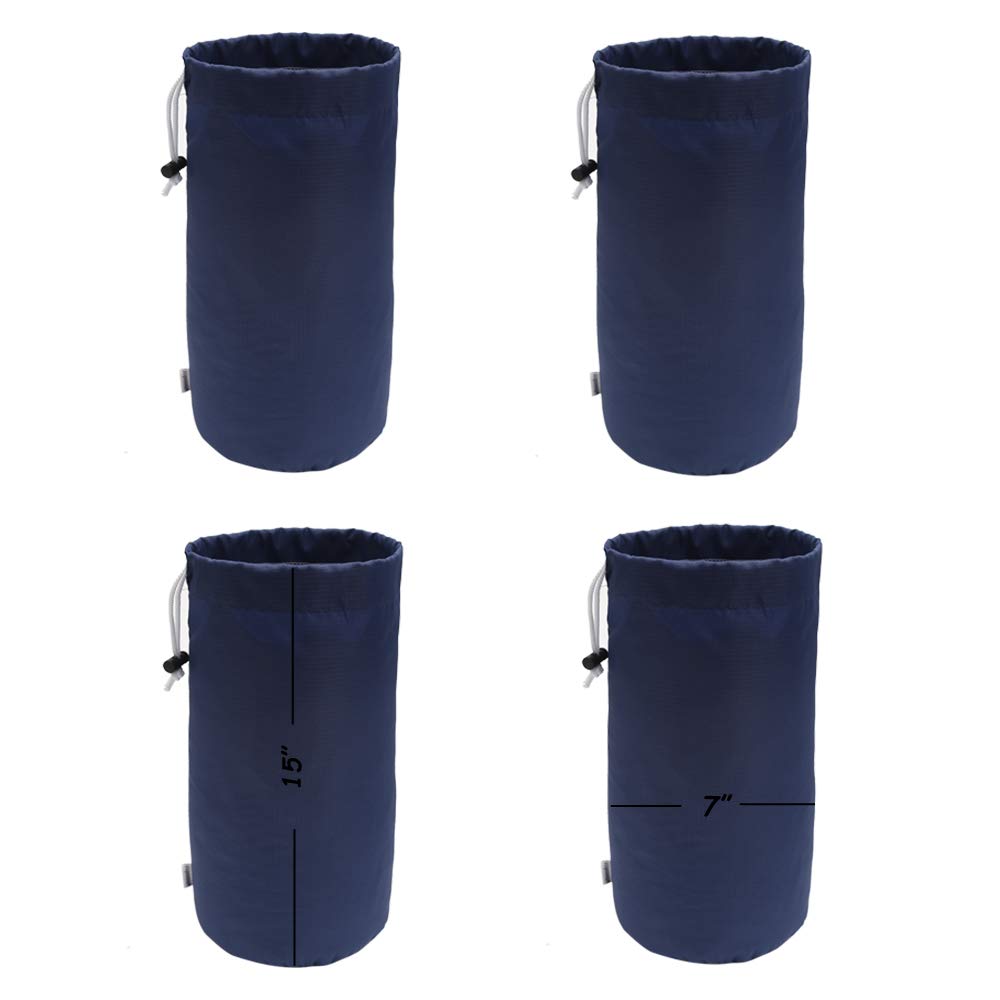 Augbunny Durable Drawstring Water Resistant Dust Flap Stuff Sack Bag 4-Pack