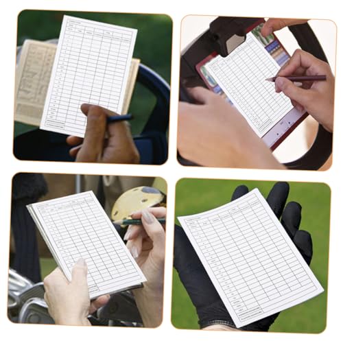 5 unidades de tarjetas portátiles para registrar puntuaciones de golf, papel recubierto, herramientas duraderas para seguimiento al aire libre, fáciles de transportar miniatura 3