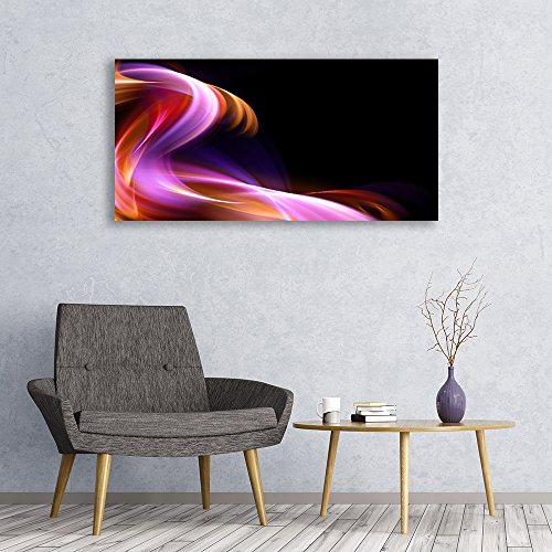 Tableau moderne design verre trempé 120x60cm Abstract Wave Art de salon - 4