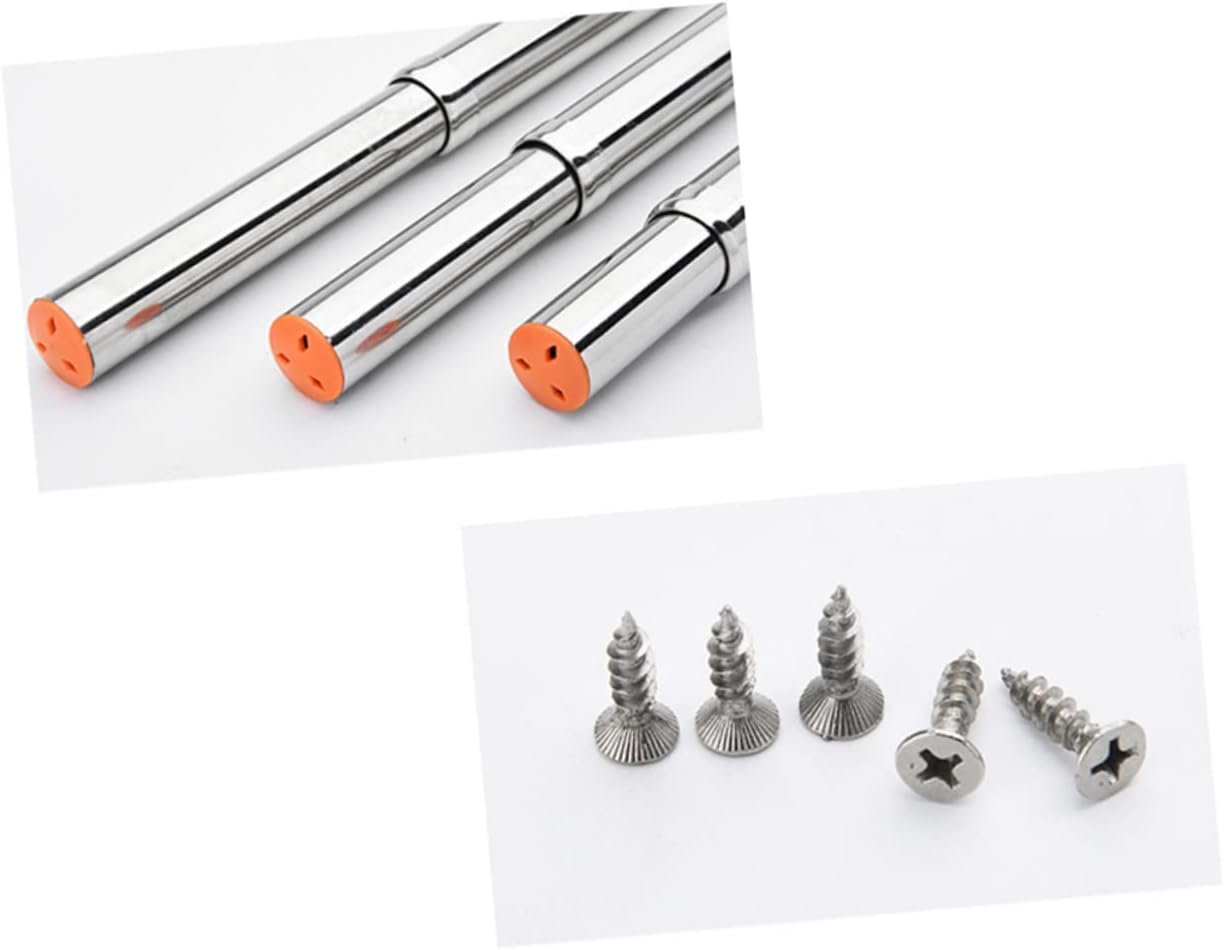 Stainless Steel Adjustable Telescopic Closet Pole Wardrobe Hanger Rod Hardware for Easy Installation for Home and Clothing Shops