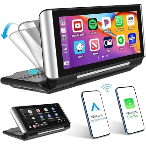 CAMECHO Portable Car Stereo with Touchscreen Cover