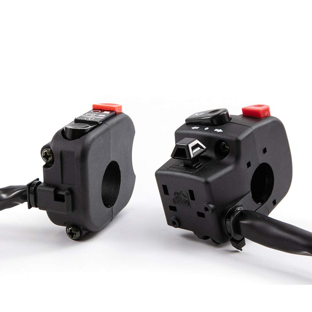 Interruttore 7/8" 22mm Moto Pulsante Clacson Indicatore Direzione Fendinebbia Luci Start