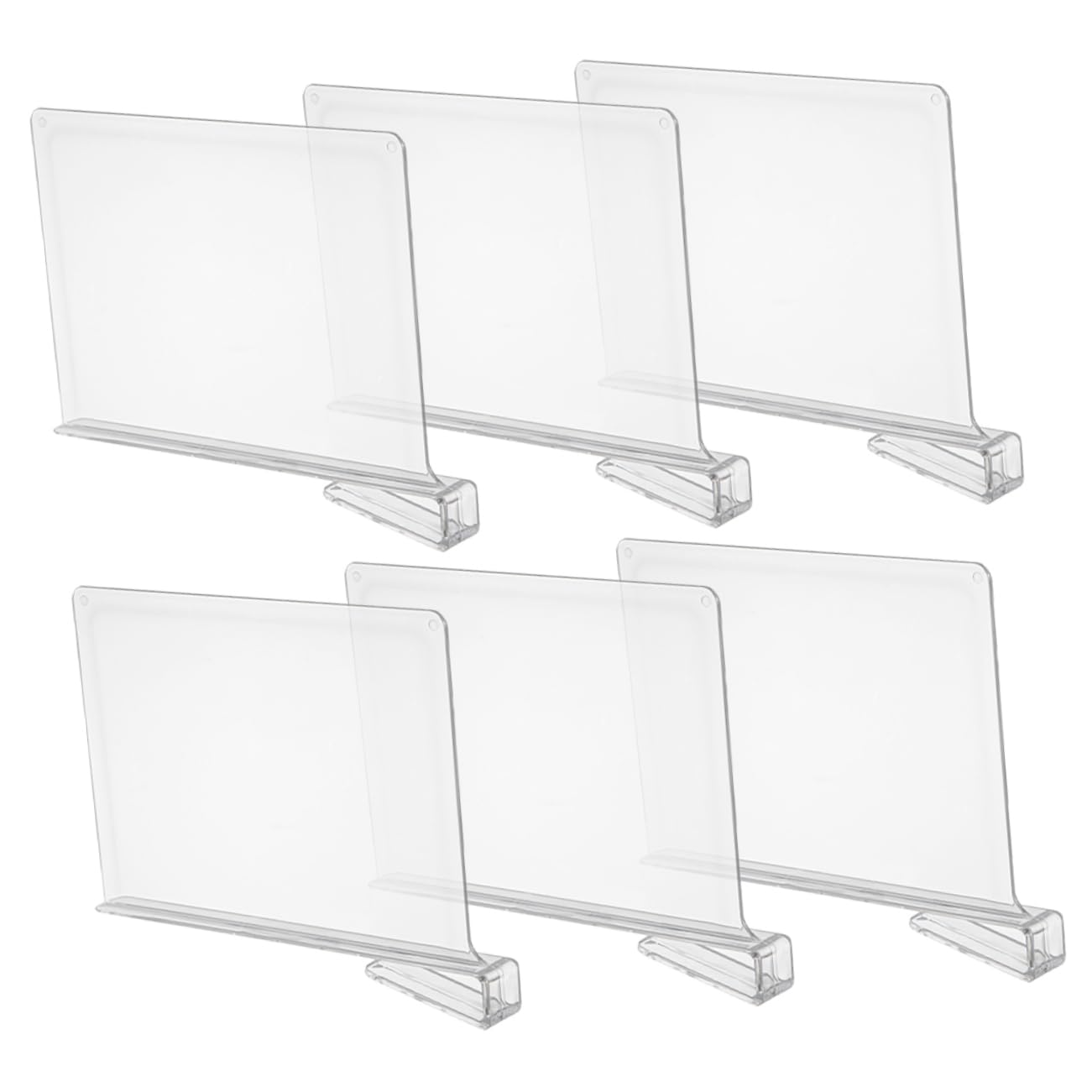 PRETYZOOM 6Pcs Clear Shelf Dividers for Closet Organization Clothes Separators for Wardrobe Shelves Easy Installation Versatile Use Bedroom Office and Storage Spaces