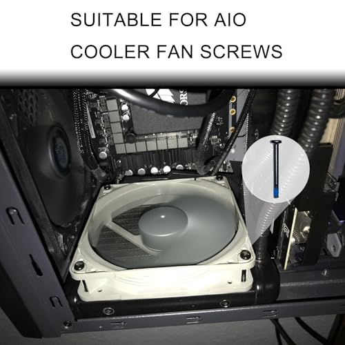Image of 80Pcs PC Fan Screws, for AIO Cooler /PC Case, #6-32x30mm (30) + M5x10mm (50)