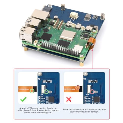 LICAEVEY PCIe to 4 2.5G ETH Board, Adaptador Ethernet 2.5G para Rasp Pi 5 con opciones de montaje superior e inferior, indicadores LED verde y amarillo miniatura 5