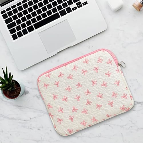 Funda para Laptop 13 Pulgadas con Diseño de Moño Rosada miniatura 2