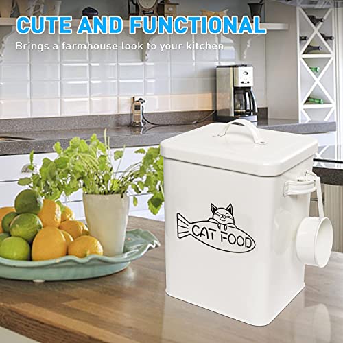 Vumdua Dog And Cat Food Storage Container, Farmhouse Pet Food Storage Containers With Lid And Dry Food Scoop, Durable Airtight Cat Food Container, Great Gift For Pet Owners #TOP5