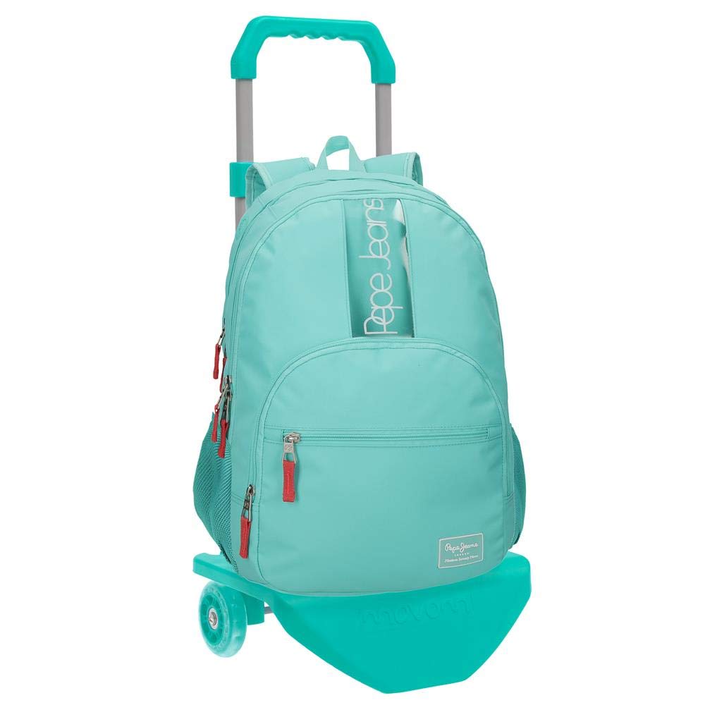 Mochila Pepe Jeans Darienne Doble Cremallera con carro, 32x44x22 cm