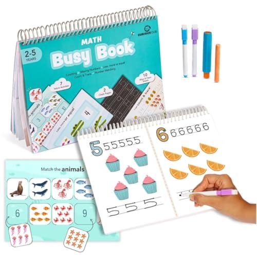 Image of Curious Cub Montessori Busy Book | Toddler Busy Binder for 2-5 Yrs | Activity Binder, Toddler Math Book |Educational Toys For 2 Year Old | Kids Learning Books