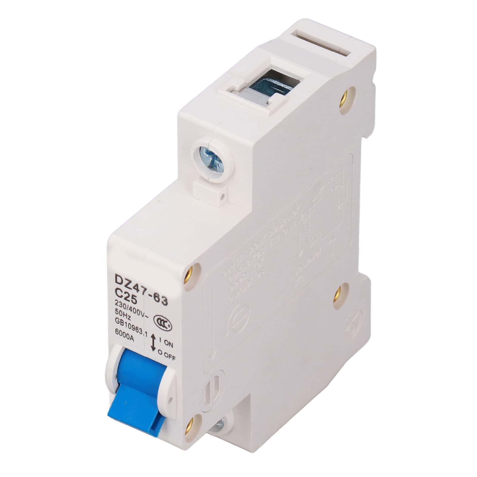 IEUMJNAT Circuits Breakers, Mini Circuit Breaker Flame Retardant 230V 400V 25A for Electrical System