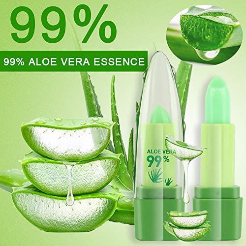 Bingbrush 6 Pcs Aloevera Color Changing Lipstick Queen,Long Lasting Lip Care Nutritious Plumper Lip Balm Moisturizer Magic Ph Temperature Color Change Lip Gloss Glossly Makeup Set For Women #TOP1